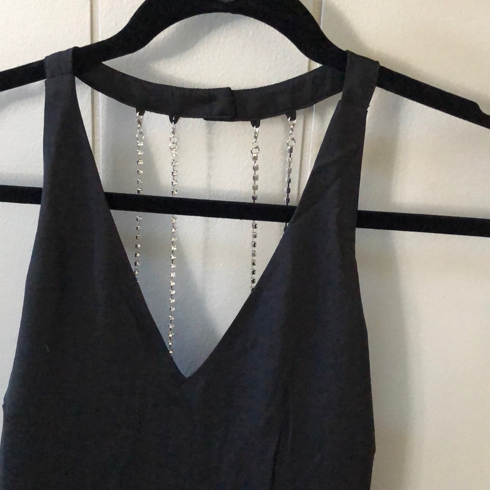 NWT bebe Sexy Sparkle Rhinestone Halter Dress - Picture 4 of 8